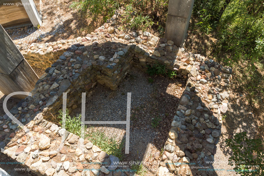 SAMUEL FORTRESS, BULGARIA- SEPTEMBER 6, 2017: Fortress of Bulgarian Tsar Samuel near village of Kliuch, Blagoevgrad region, Bulgaria